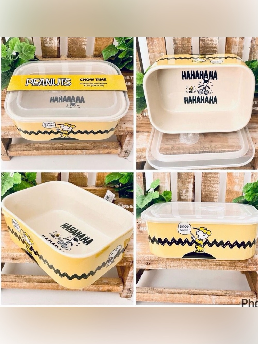 NWT Peanuts Snoopy & Woodstock Pressure Vented Lid Big Food Container Bowl New